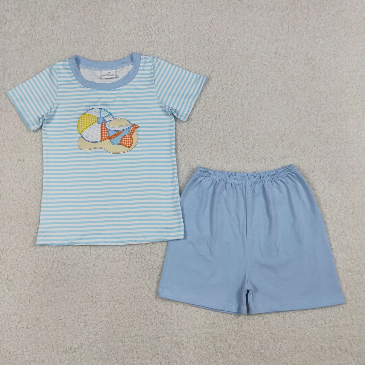 BSSO1834 embroidery sand ball shorts boy outfit 202603 RTS
