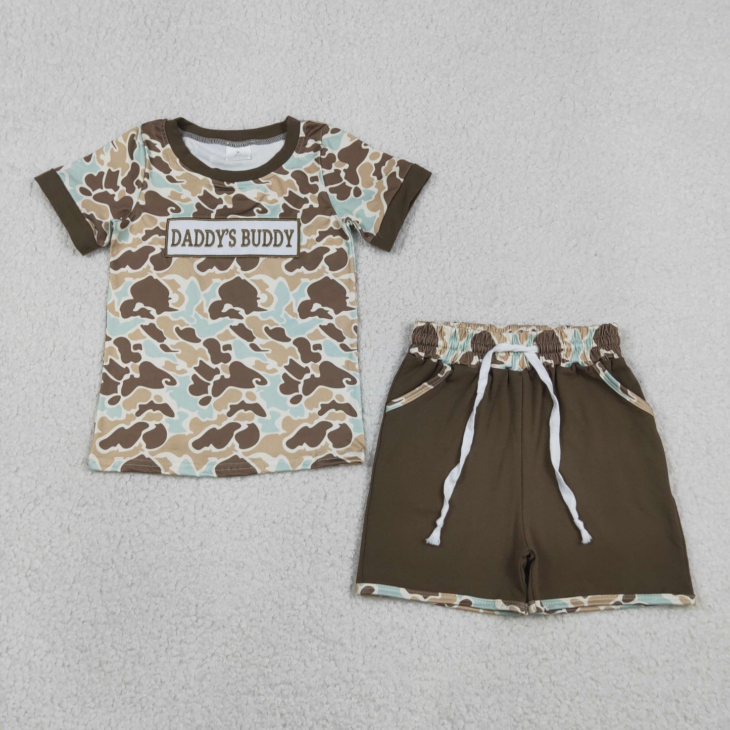 BSSO1839 Embroidery Daddy's buddy camo western boy outfit 202605 rts
