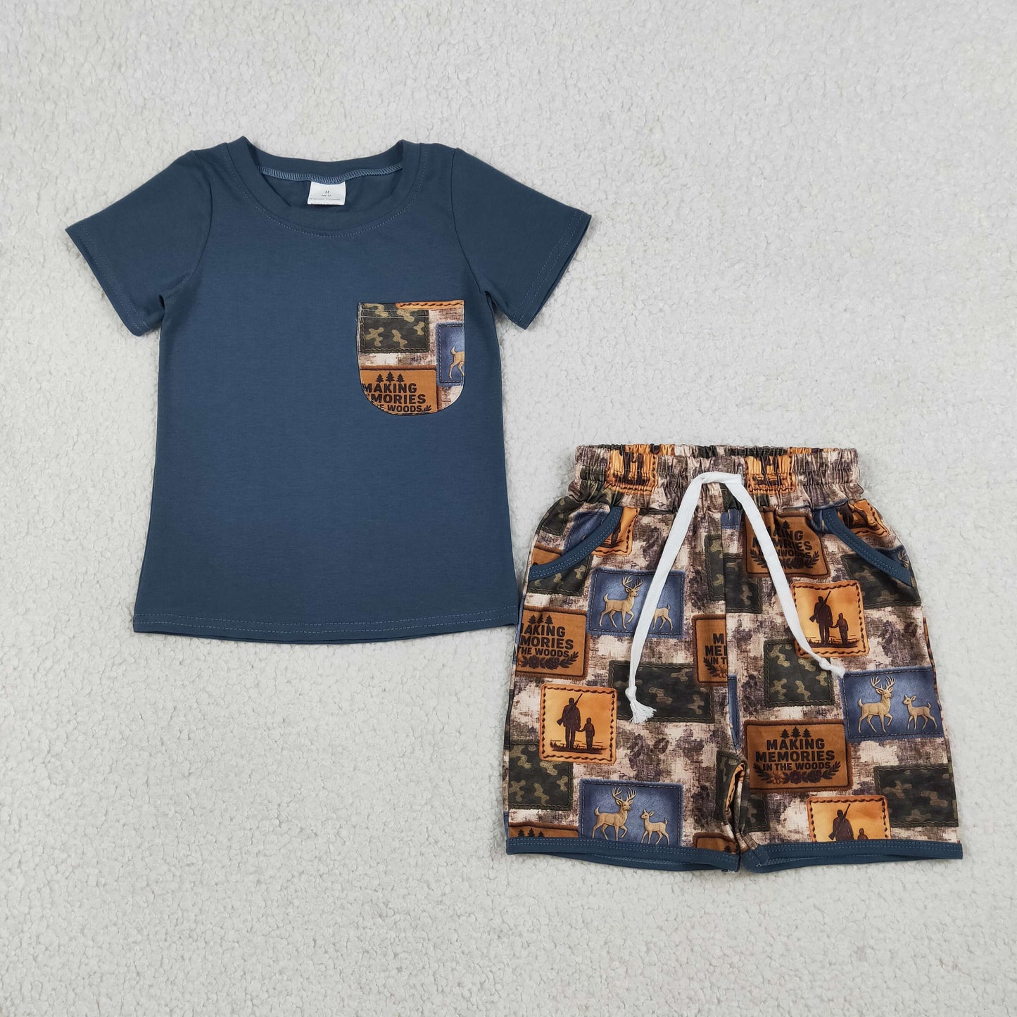 BSSO1846 deer hunting camo western boy outfit 202603 RTS