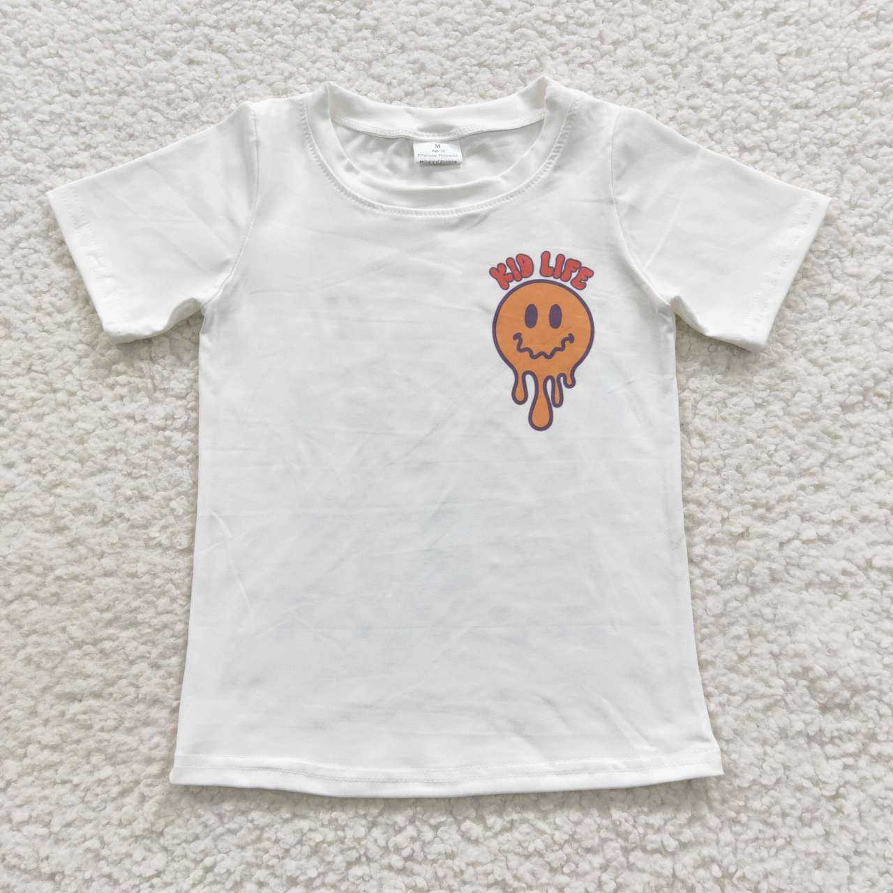 BT0269 western smile short sleeves girl boy top 20230720 RTS