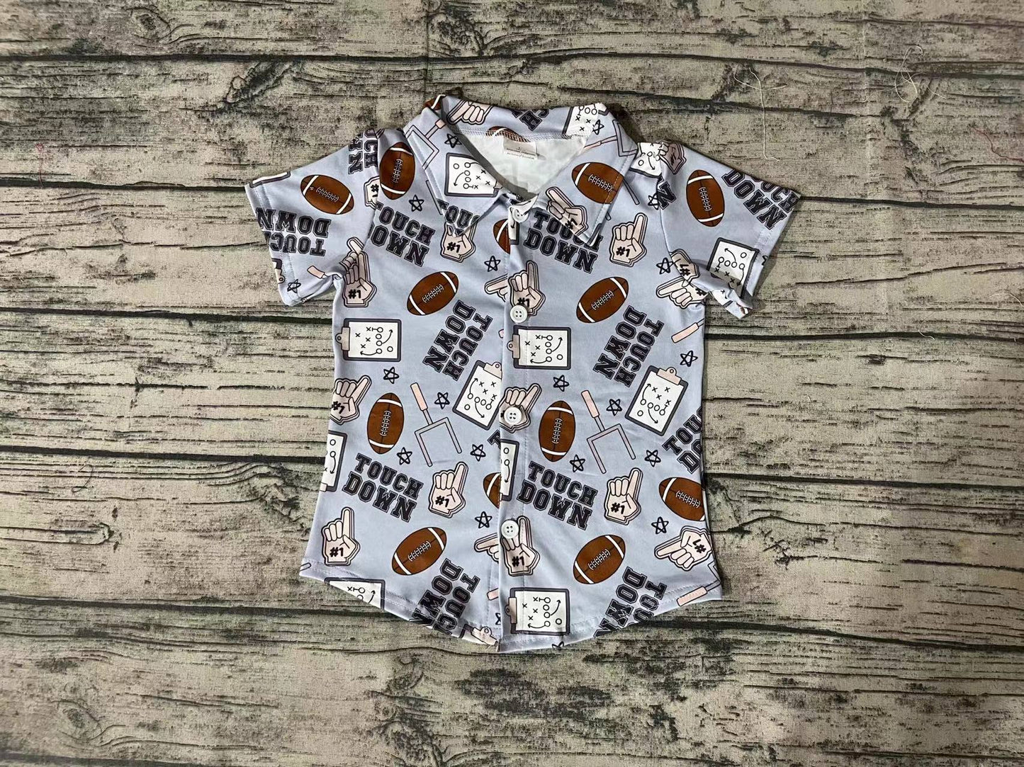 BT0270 short sleeve western horse race top button boy shirt preorder 20230722