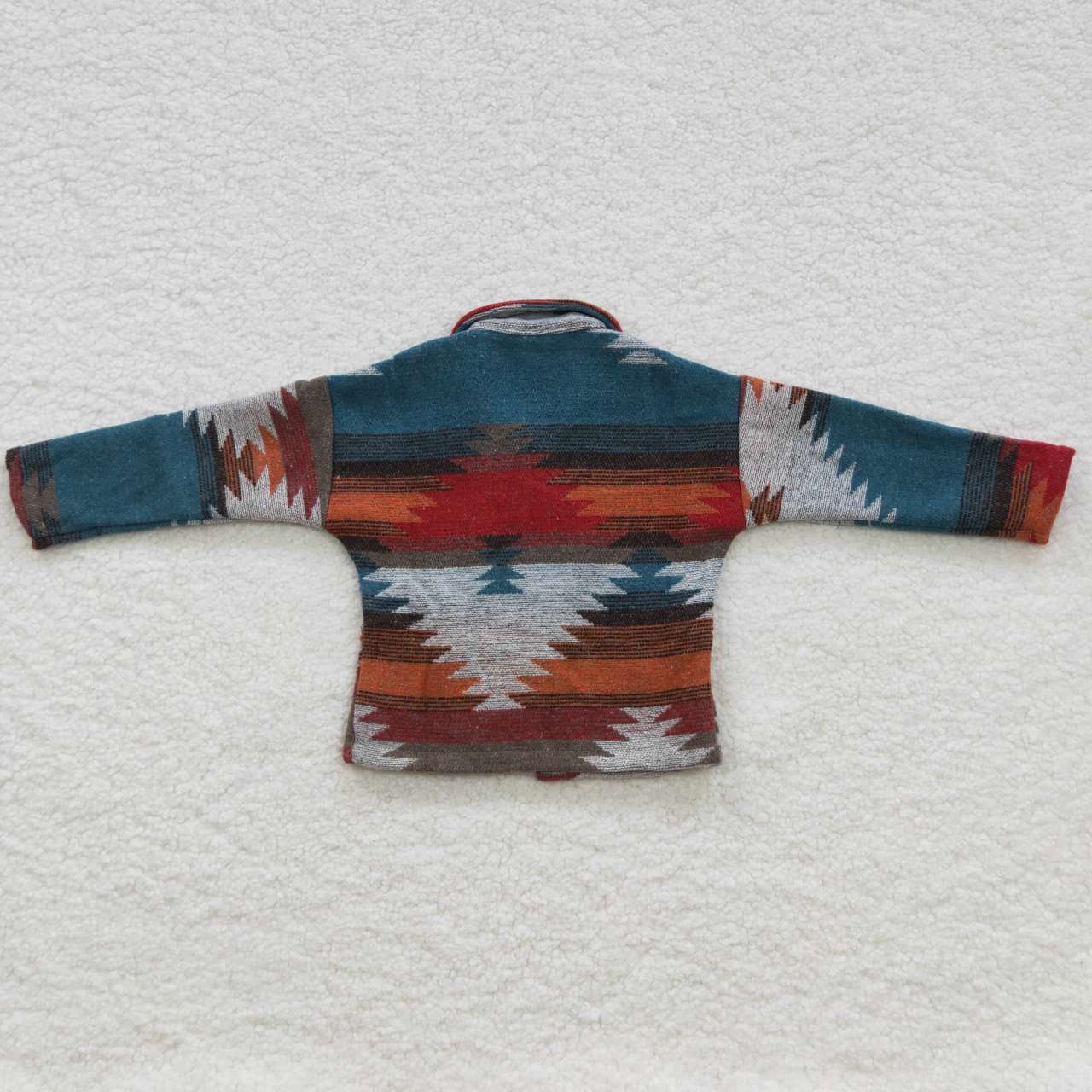 BT0284 green AZTEC western long sleeve Cotton shirt Shackets Jacket children girl boy coat RTS 20230720