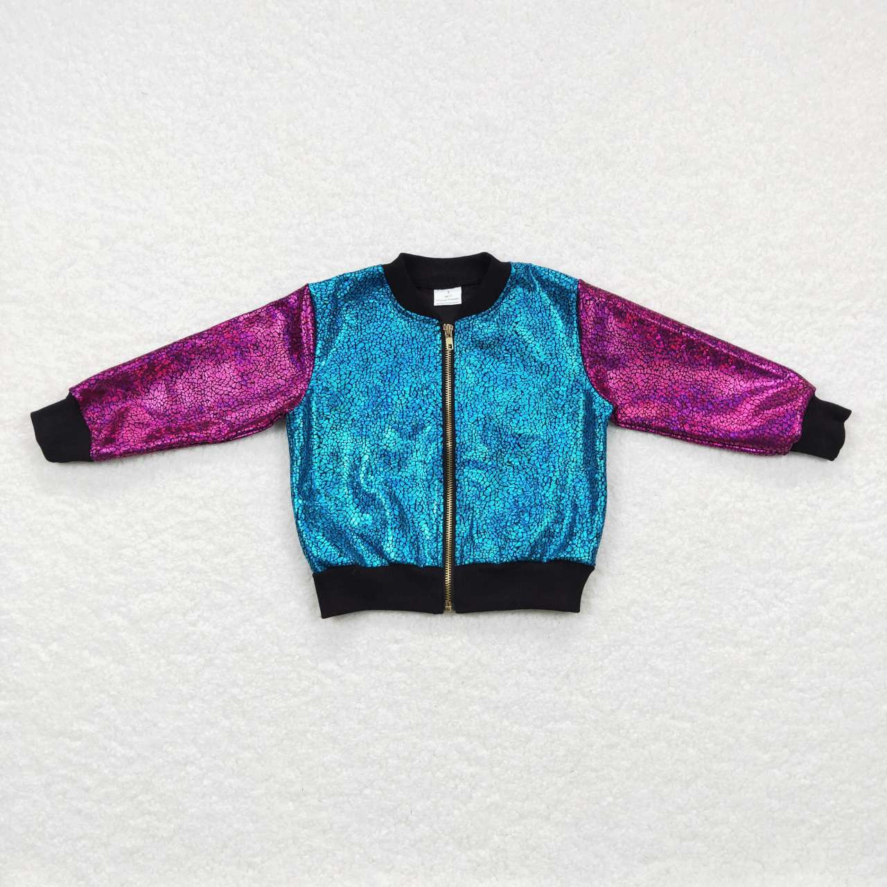 BT0292 western long sleeve leather Jackets golden children girl boy coat RTS 202401