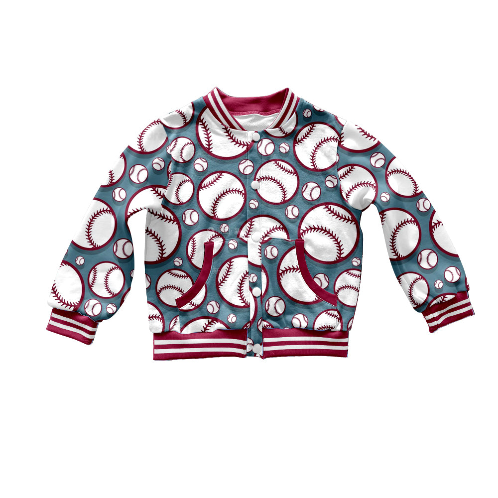 custom MOQ3 BT0308 western long sleeve baseball Jacket children girl boy coat r 20230731
