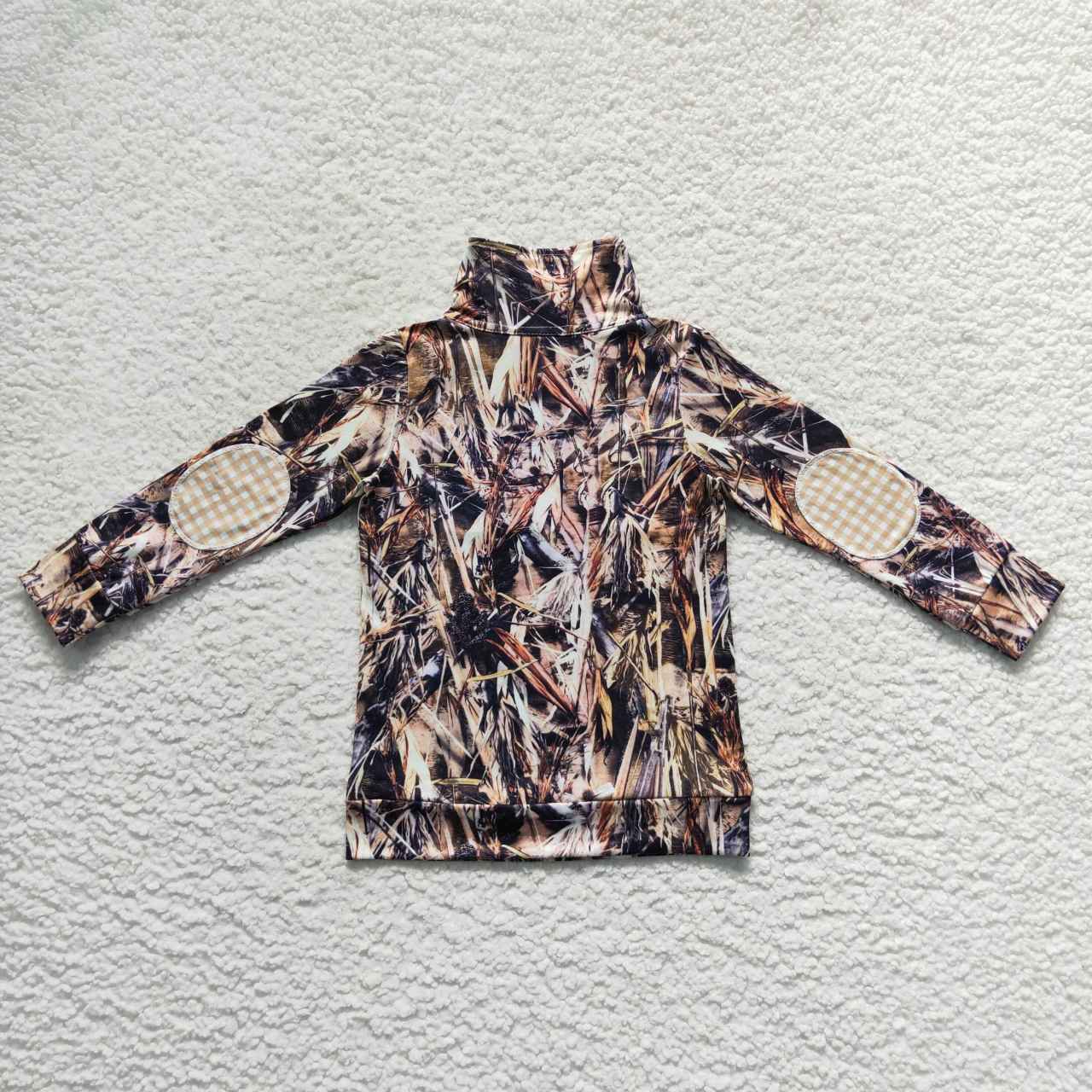 BT0333 dog camo zip boy long sleeve coat pullover top 20230928 RTS