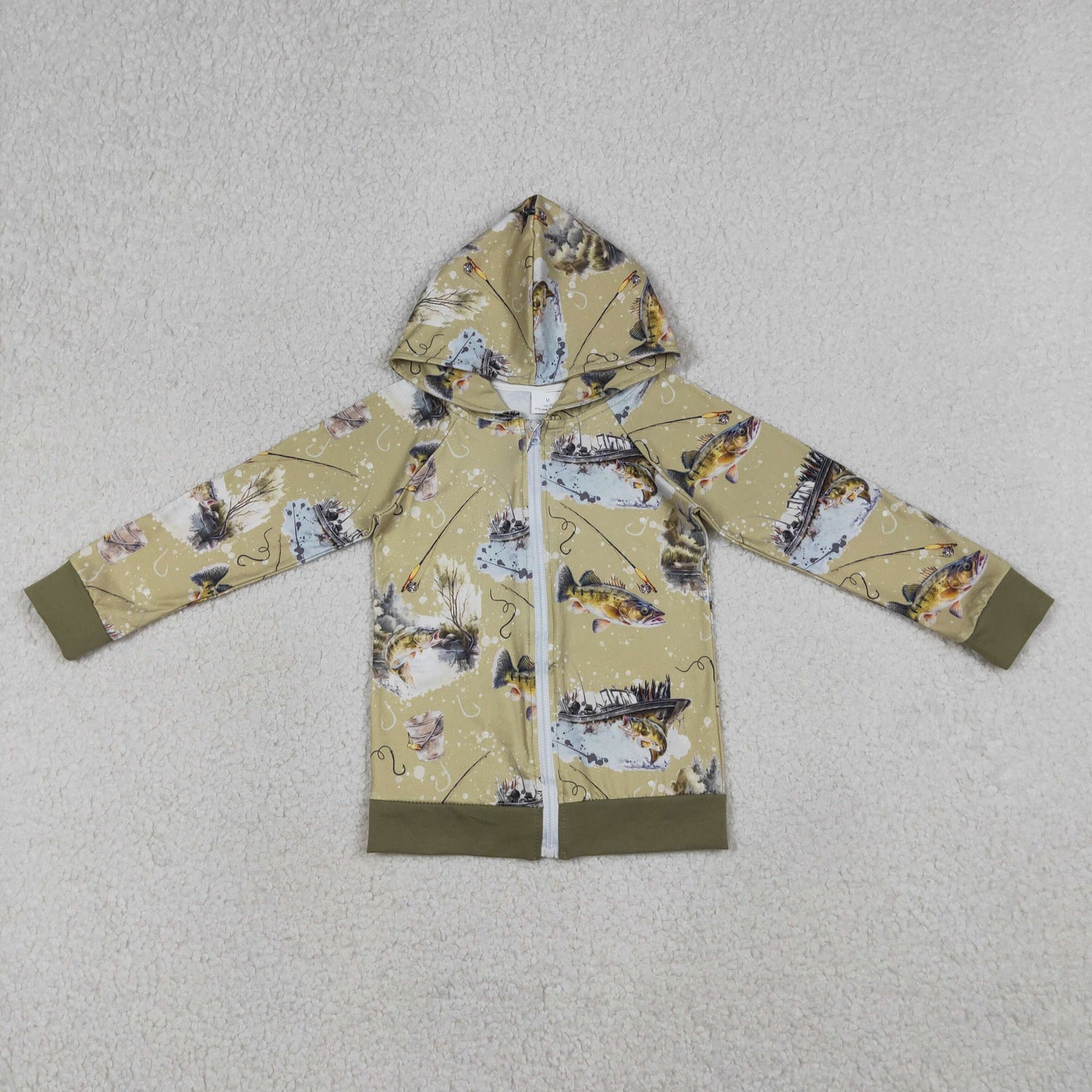 BT0346 fish lake hoodie zip up boy long sleeve coat top 202603 RTS