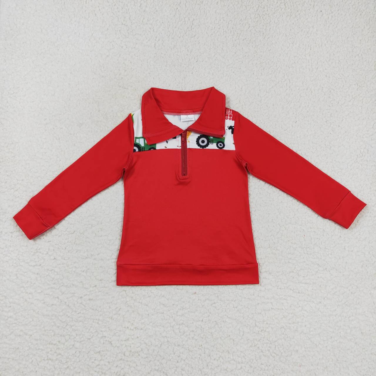 PROMOTION BT0347 RTS farm zip boy long sleeve coat pullover top 202501 RTS