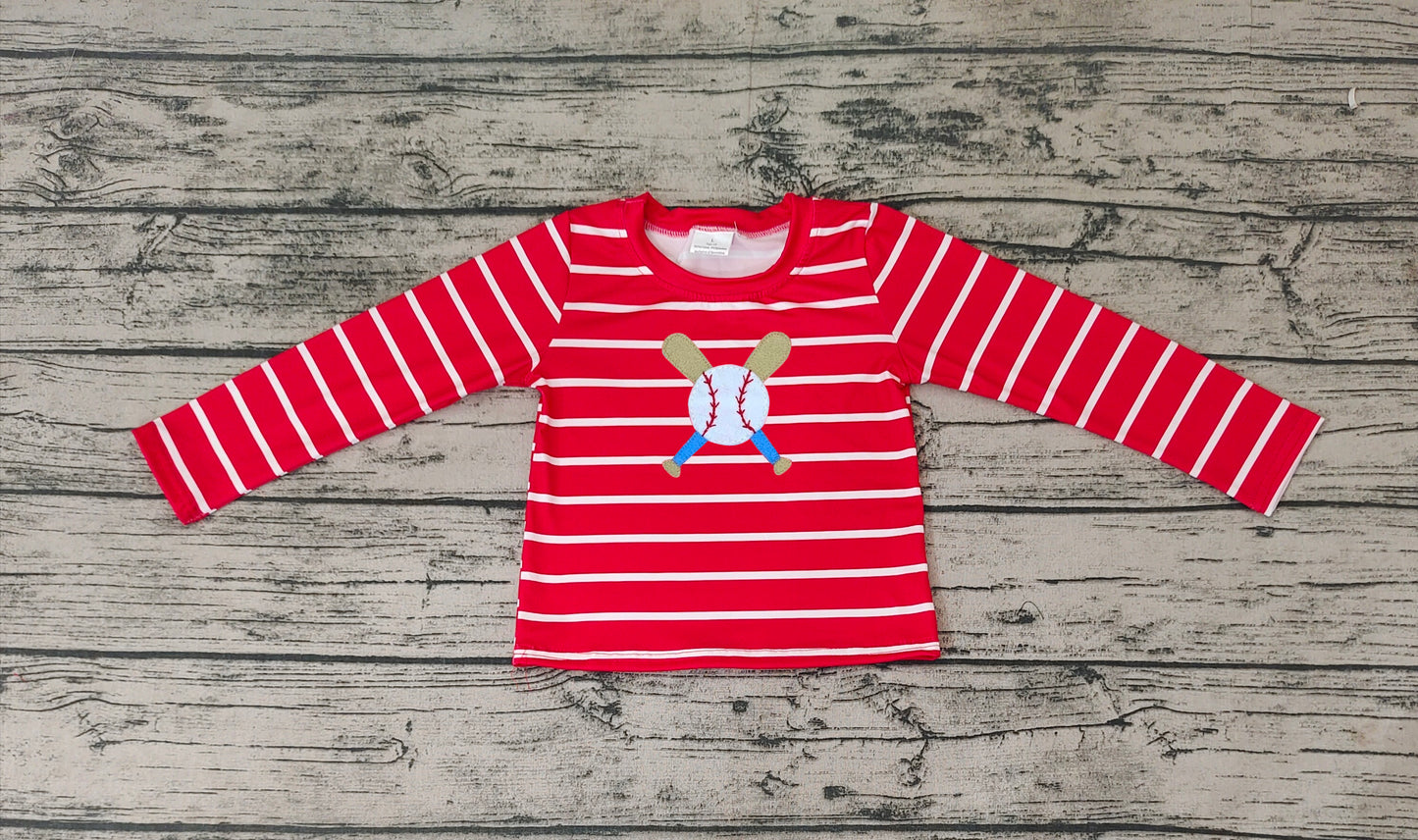 BT0387 western stripe baseball softball top tee girl t-shirt rts 20231028