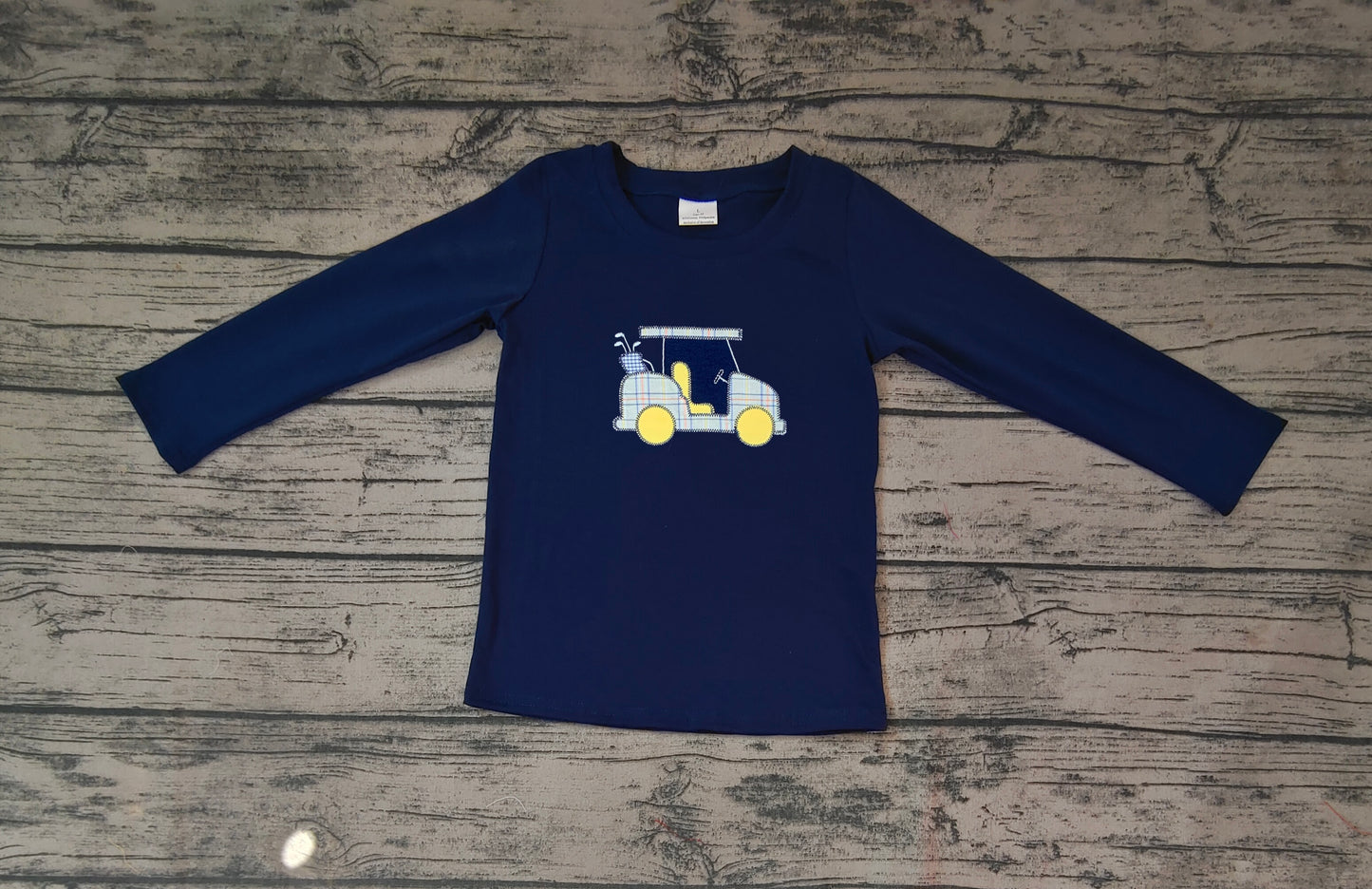 BT0388 western golf ball embroidered top tee boy t-shirt RTS 20231111