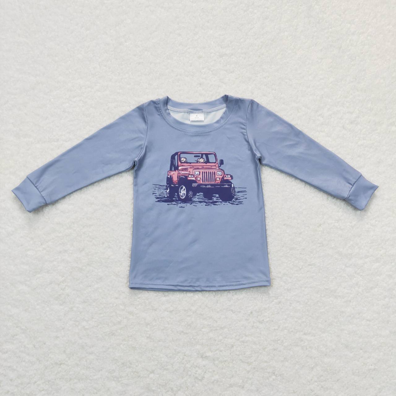 BT0392 car western top tee girl boy t-shirt RTS 20231029