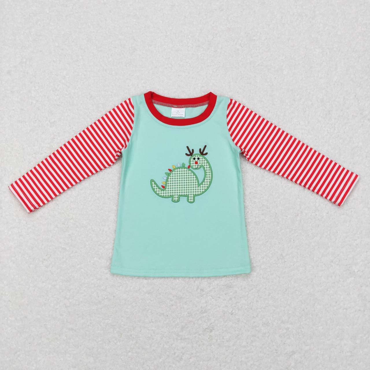BT0422 dinosaur top tee embroidery boy t-shirt RTS 20231121