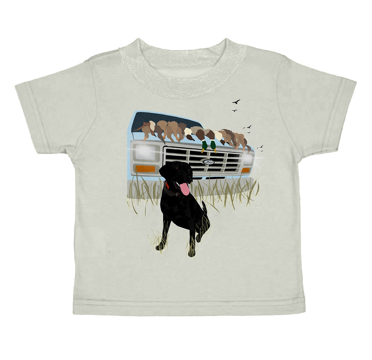BT0423 dog hunt car western top tee girl boy t-shirt RTS 20231024