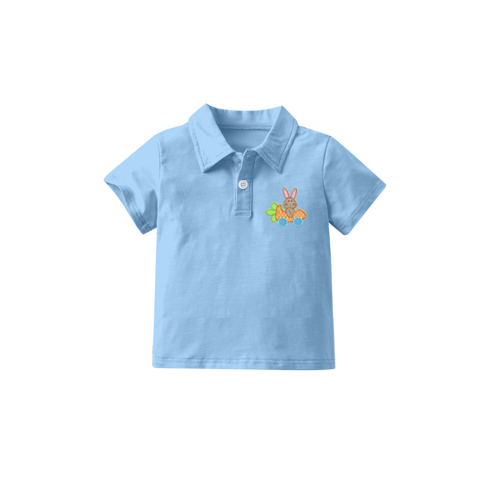 BT0430 top tee Easter bunny rabbit polo boy t-shirt buttons preorder 20231009