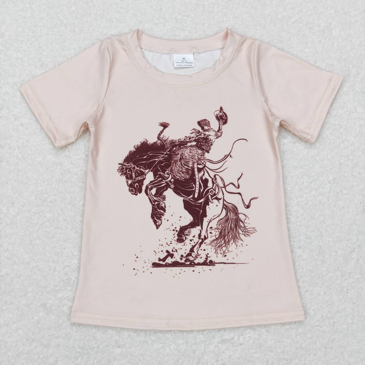 BT0434 top tee horse white boy t-shirt RTS 20231121