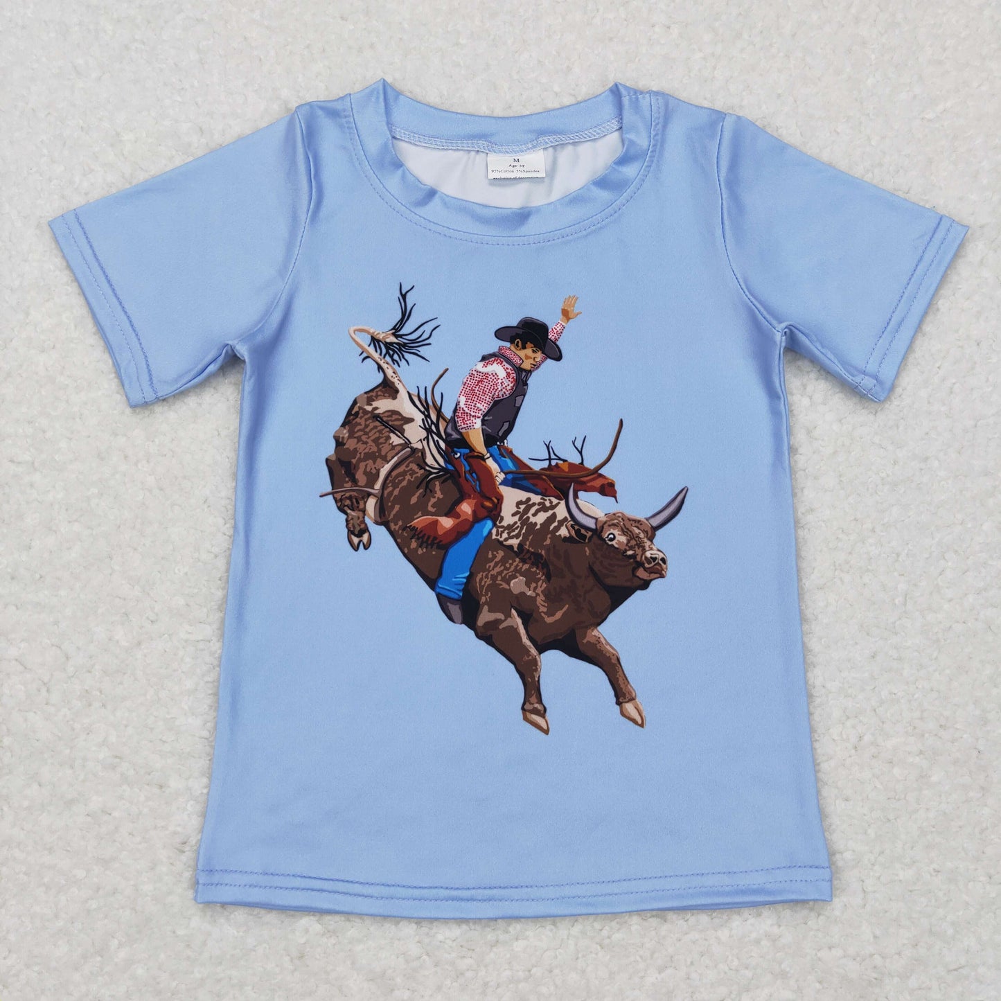 BT0435 top tee horse blue boy t-shirt RTS 20231107