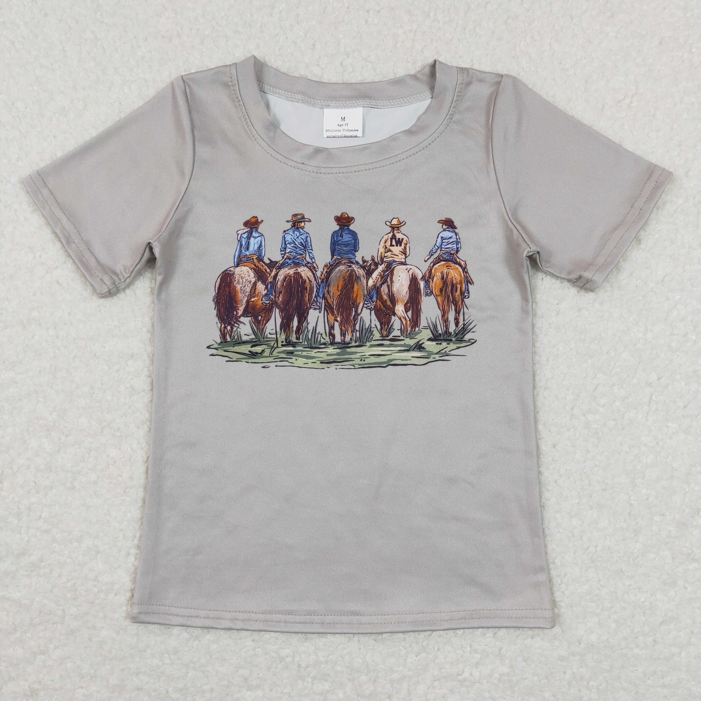 BT0505 horse western top tee boy t-shirt RTS 202312