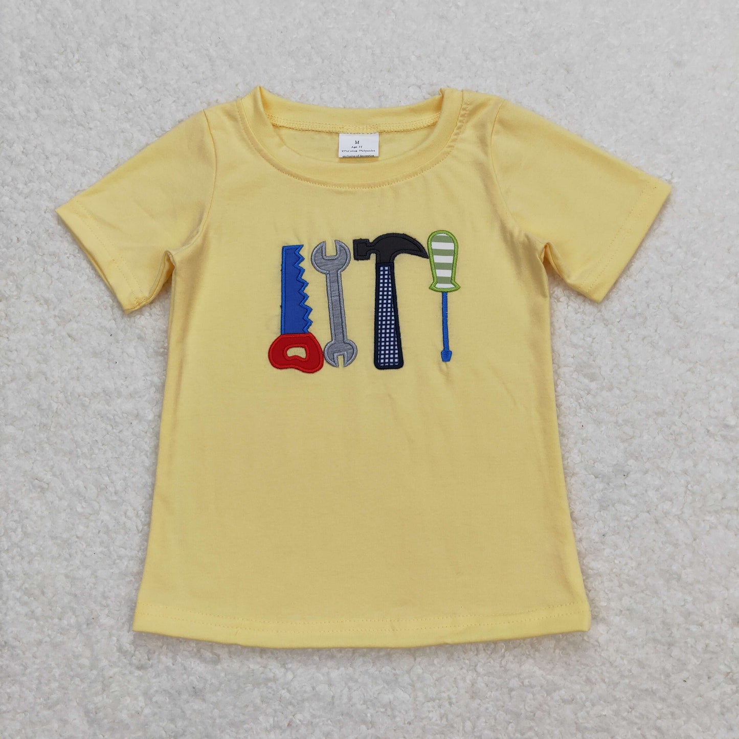 BT0575 top embroidery tee tools boy t-shirt 202404 RTS