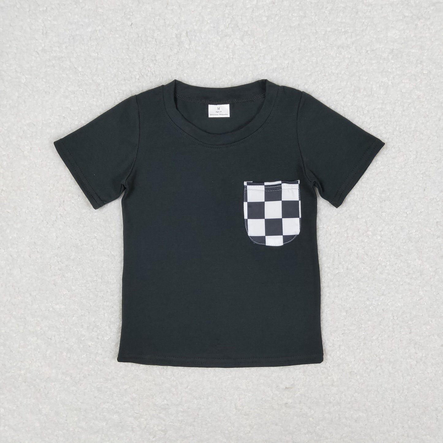 BT0660 western checkerboard girl top tee t-shirt RTS 202405