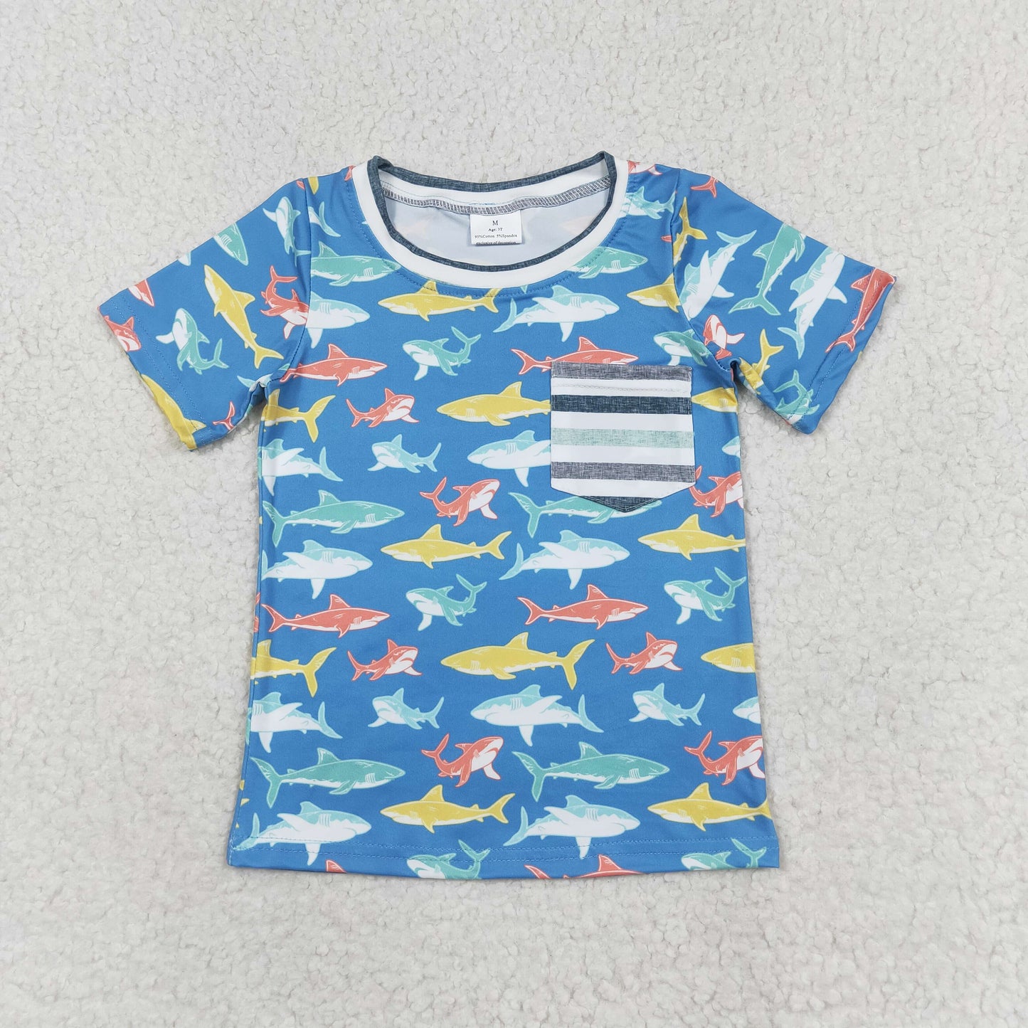 BT0667 western fish kid top tee t-shirt 202406 RTS