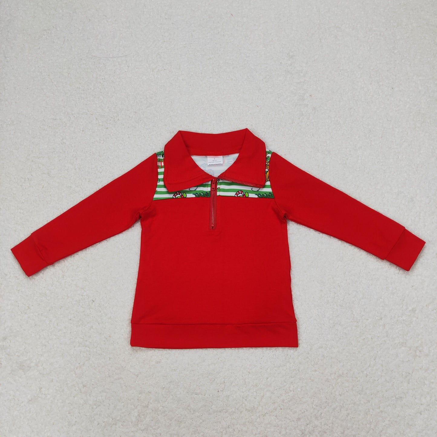 BT0726 grinch zipper boy long sleeve coat pullover top RTS Sibling