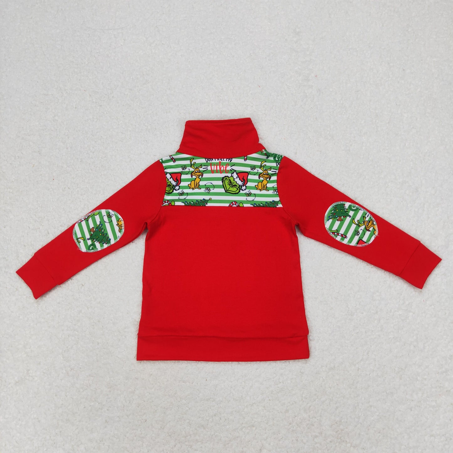 BT0726 grinch zipper boy long sleeve coat pullover top RTS Sibling