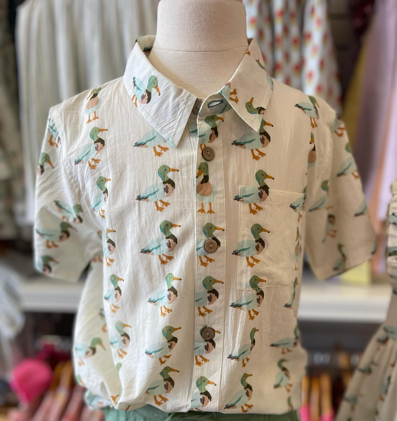 BT0738 duck western boy shirt top 202410 RTS