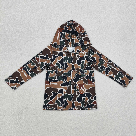 BT0921  western long sleeve Boy hoodie top coat camo pullover 202412 rts