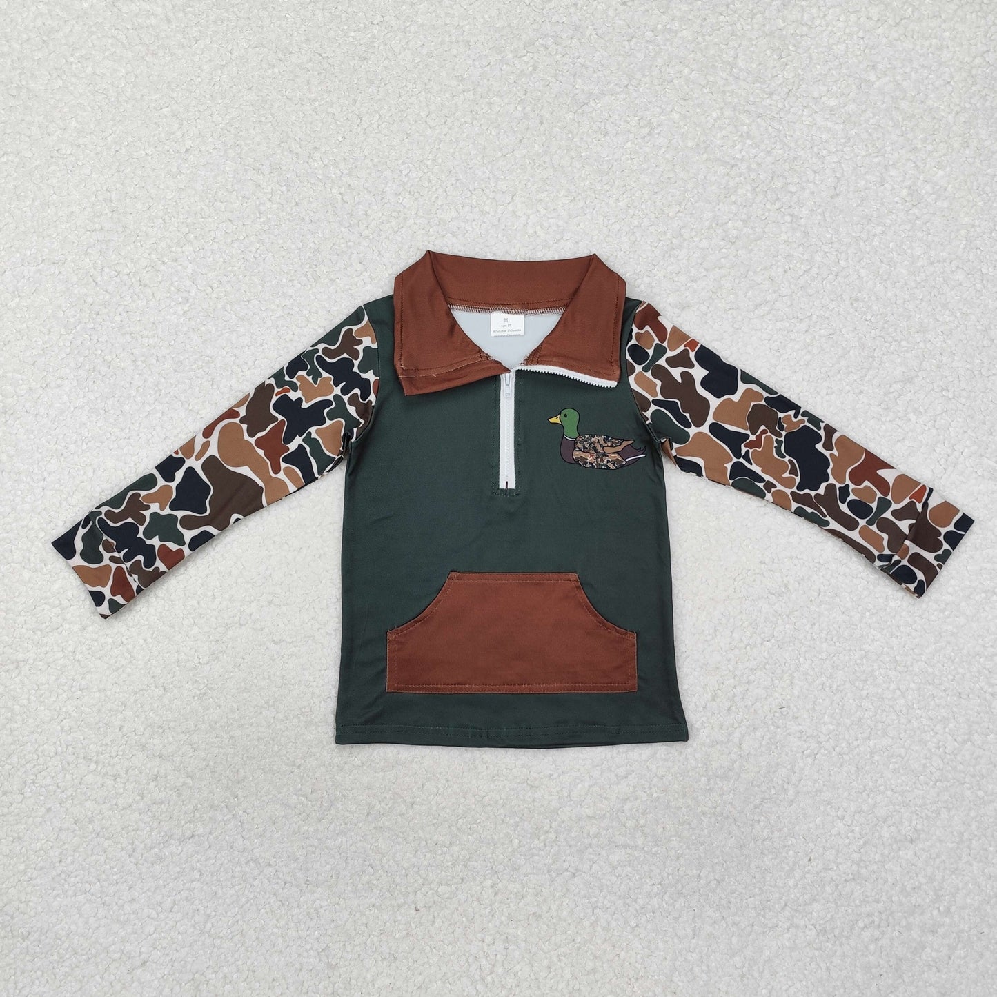 BT0927 hoodie western camo zipper long sleeve top coat pullover 202412 RTS