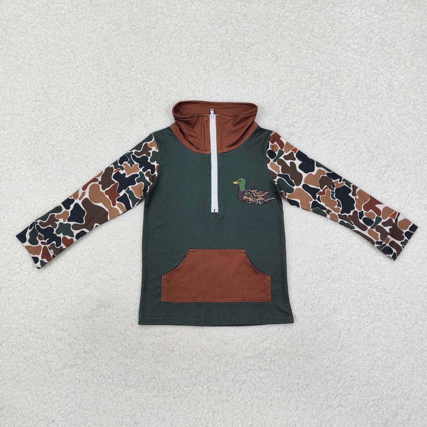 BT0927 hoodie western camo zipper long sleeve top coat pullover 202412 RTS