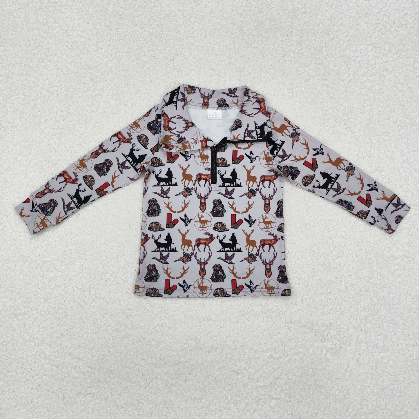 BT0954 camo zipper boy top jacket shirt 202411 RTS