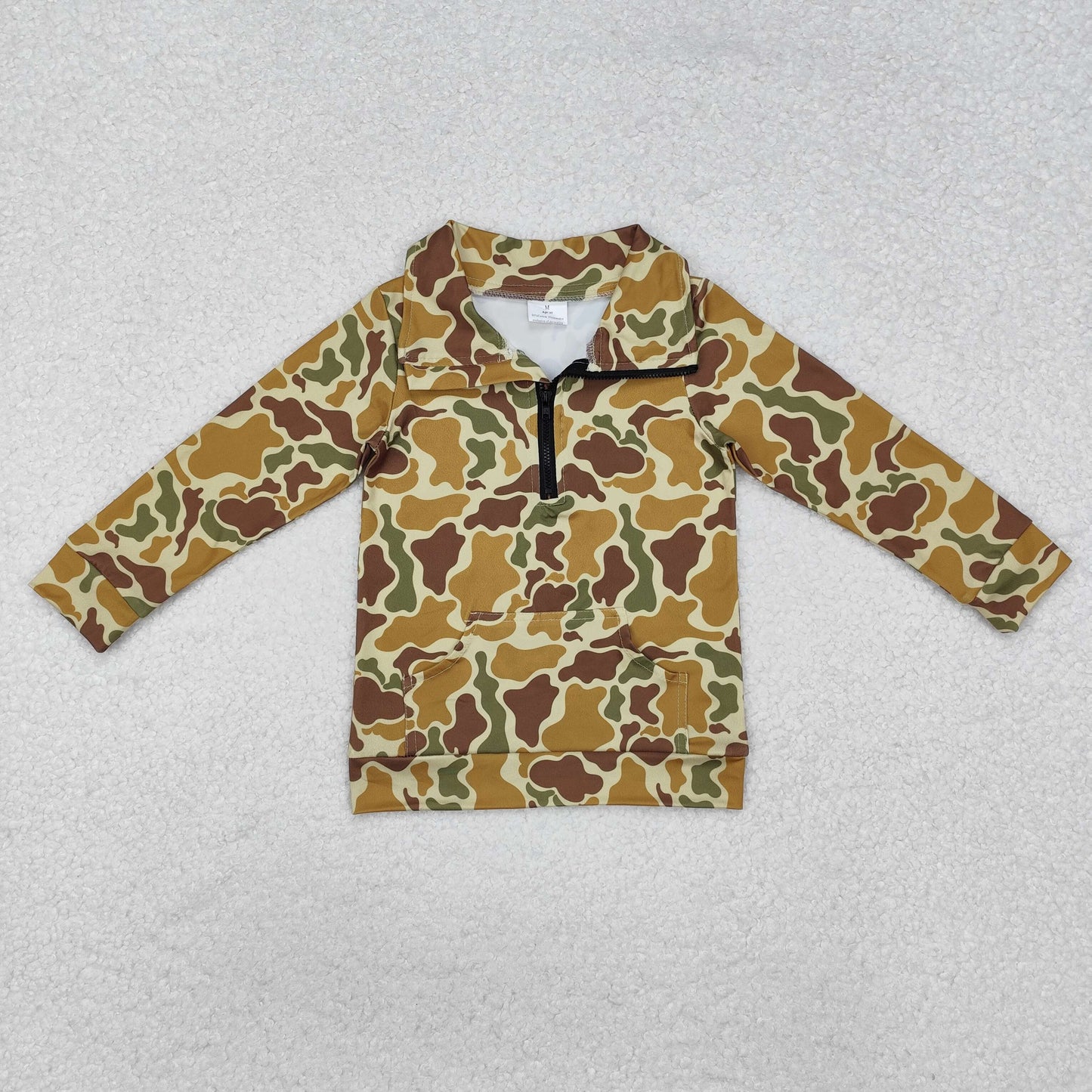 BT1039 camo zipper boy top jacket shirt 202412 RTS