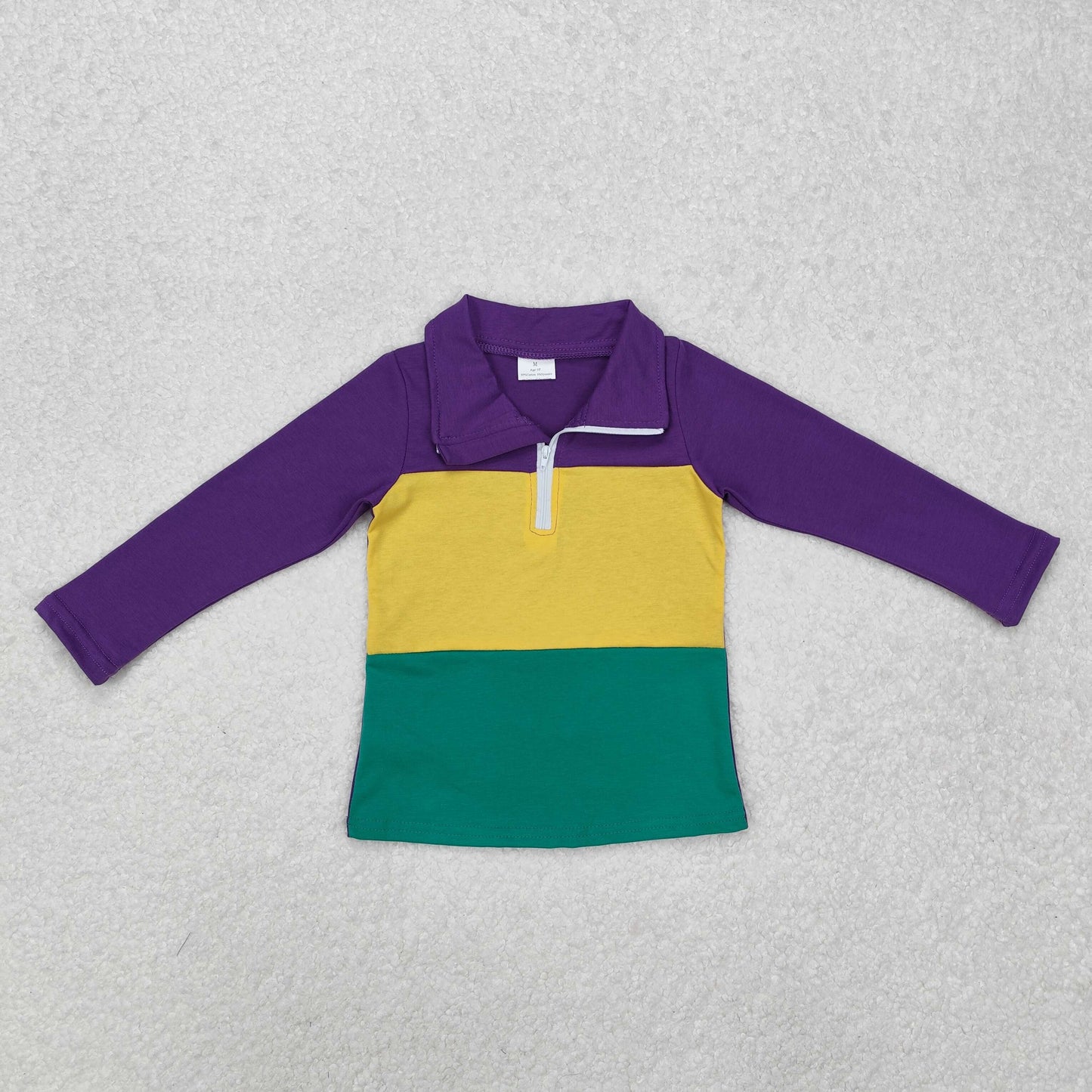 BT1130 COTTON Mardi Gras boy top t-shirt 202501 RTS