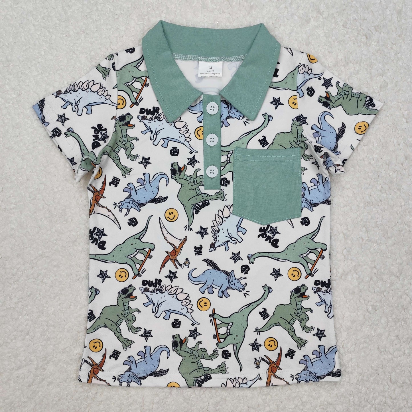 BT1133 Animal dinosaur boy top t-shirt 202501 RTS