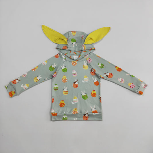 BT1136 Easter bunny long sleeve boy hoodie top  pullover 202502  RTS