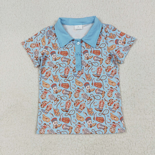 BT1256  Boots western  boy  top t-shirt 202507 RTS