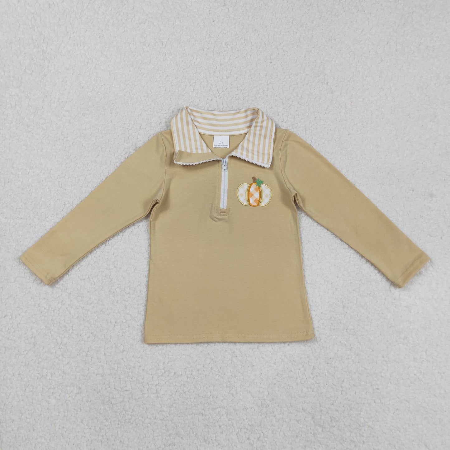 BT1293 embroidery Halloween pumpkin western girl top pullover 202507 RTS