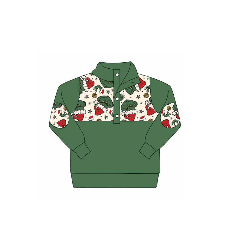 BT1339 Christmas boy top zipper shirt 202508 PREORDER