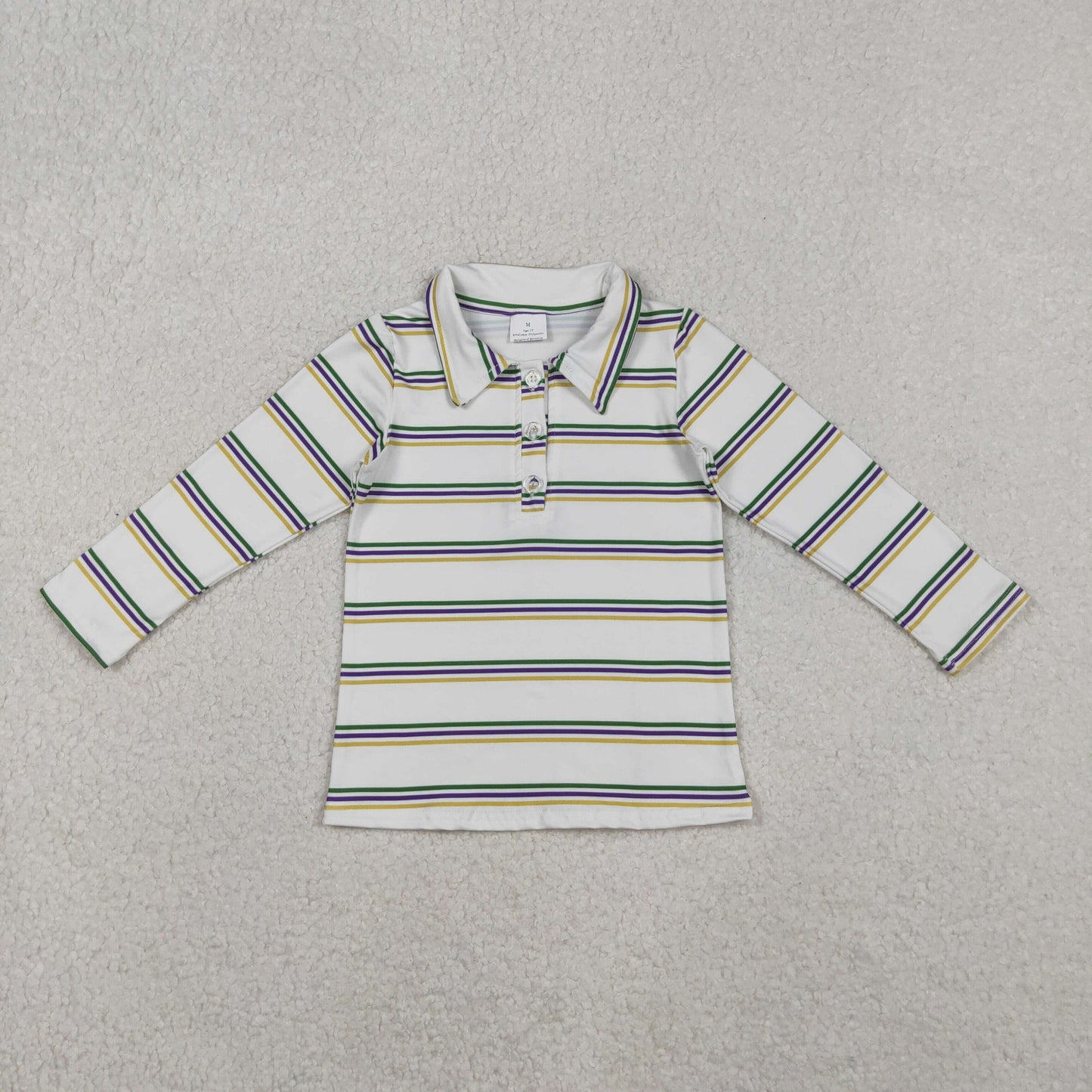 BT1375 Stripe bottons boy top coat pullover 202510 RTS