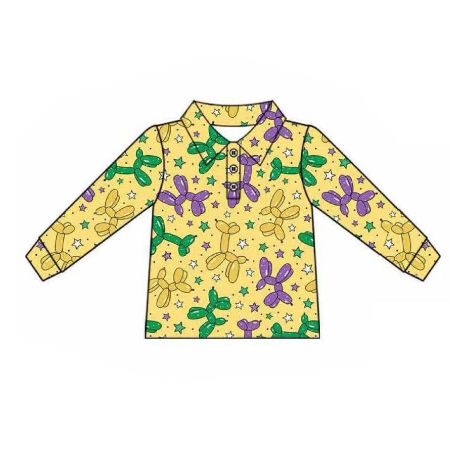 BT1388 Mardi Gras boy top coat pullover 202509 preorder