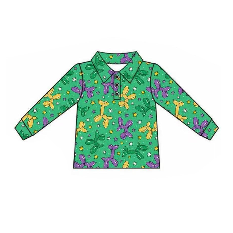 BT1389 Mardi Gras boy top coat pullover 202509 preorder