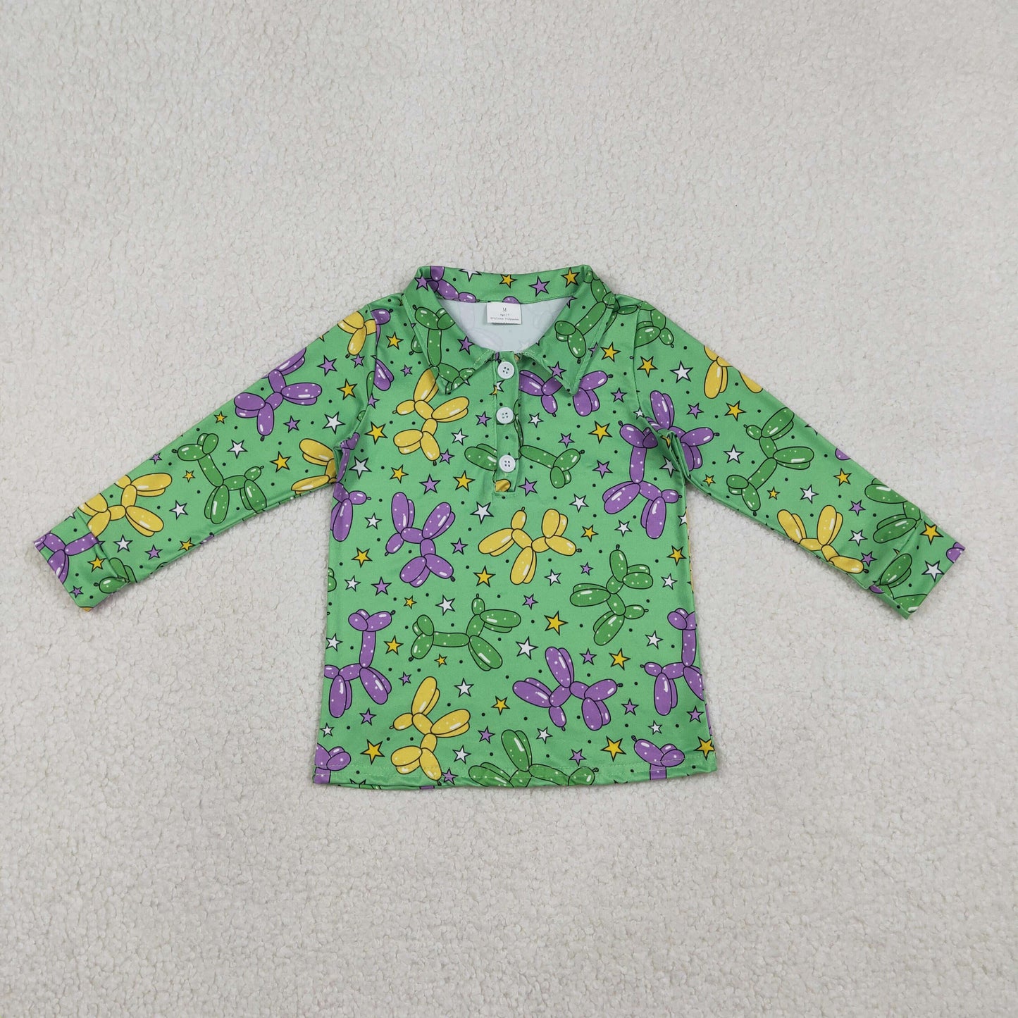 BT1389 Mardi Gras boy top coat pullover 202512 RTS