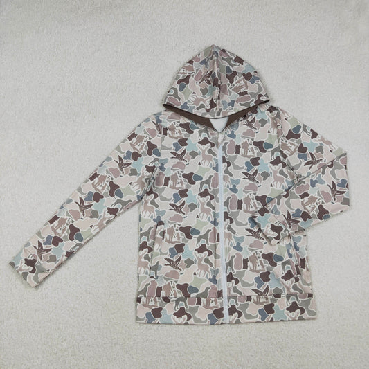 BT1392 camo adult men  Deer dog duck long sleeve top mama  202510 RTS