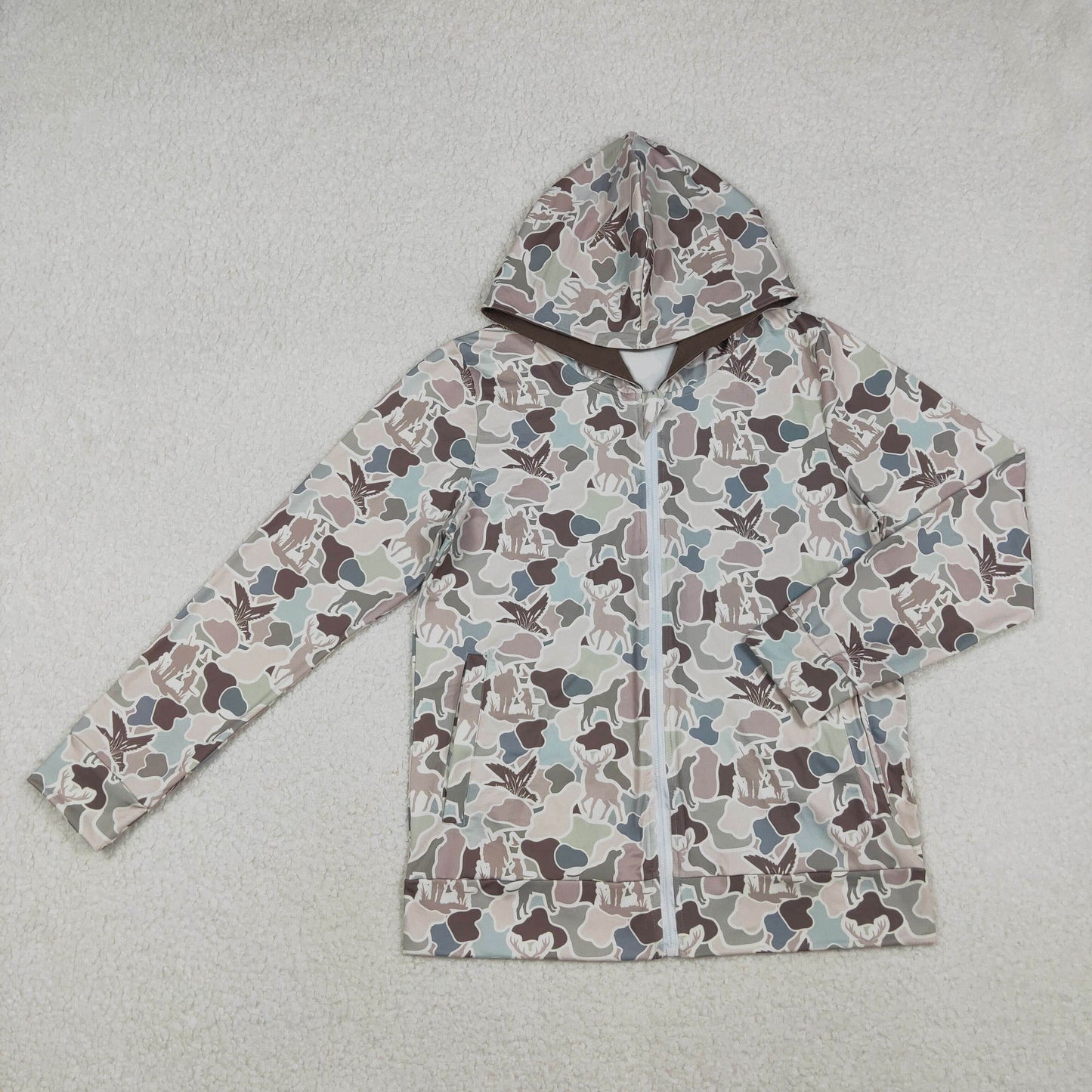 BT1392 camo adult men Deer dog duck long sleeve top mama 202510 RTS