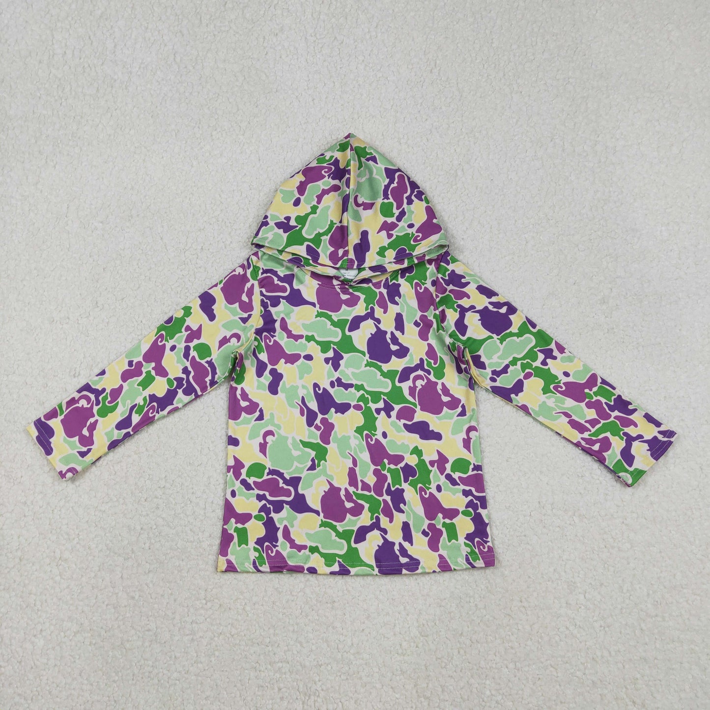 BT1507 camo Mardi Gras boy hoodie top coat pullover 202512 RTS