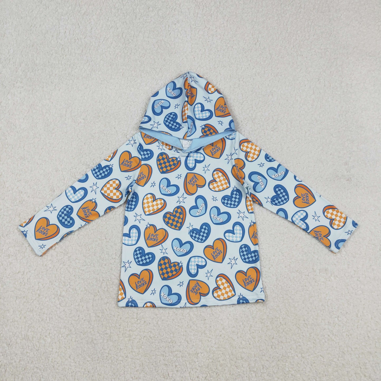 BT1510 love rocks boy hoodie top coat pullover 202512 RTS