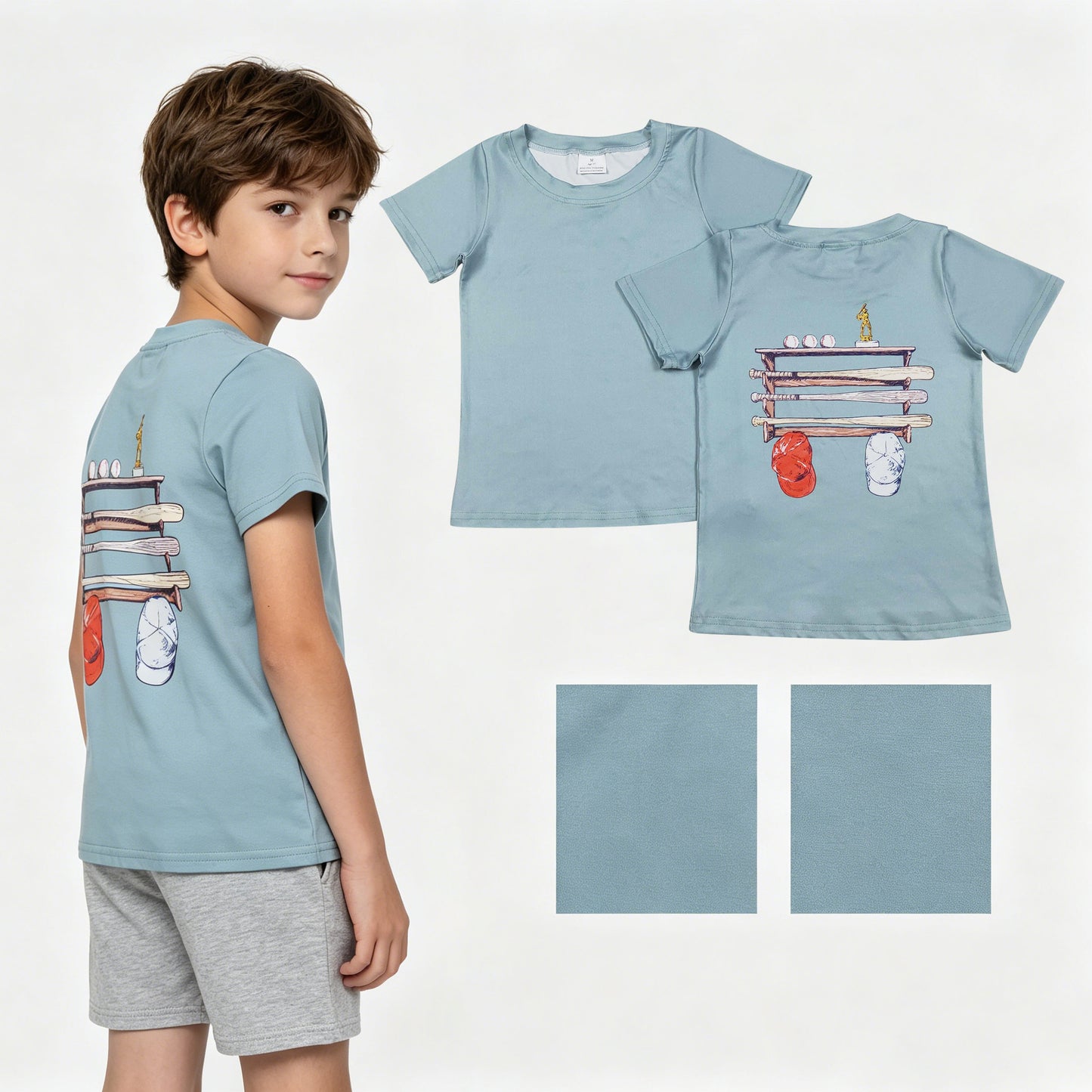 BT1496 baseball western boy top 202605 RTS