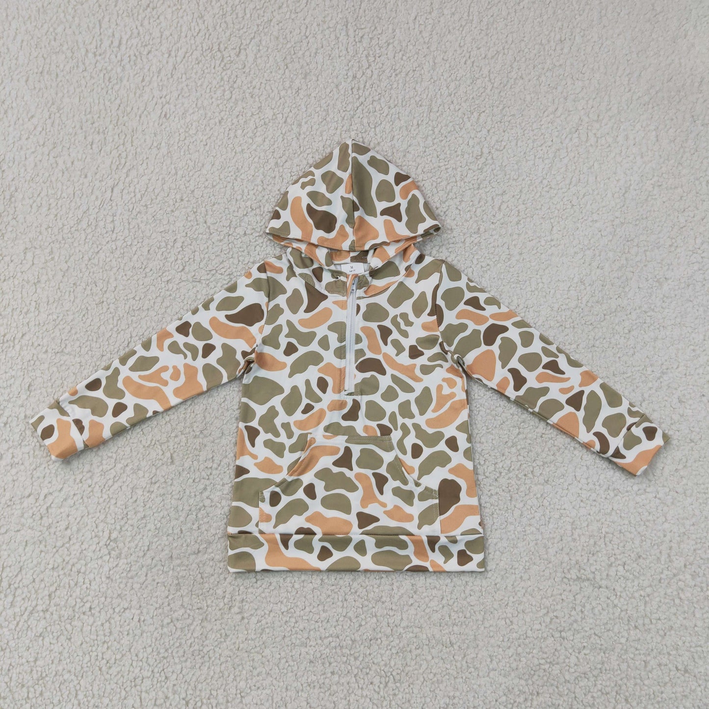 BT1853 Light Camo Hoodie Toddler Light Camo Print Zip Up Hoodie Sweatshirt 202607 RTS