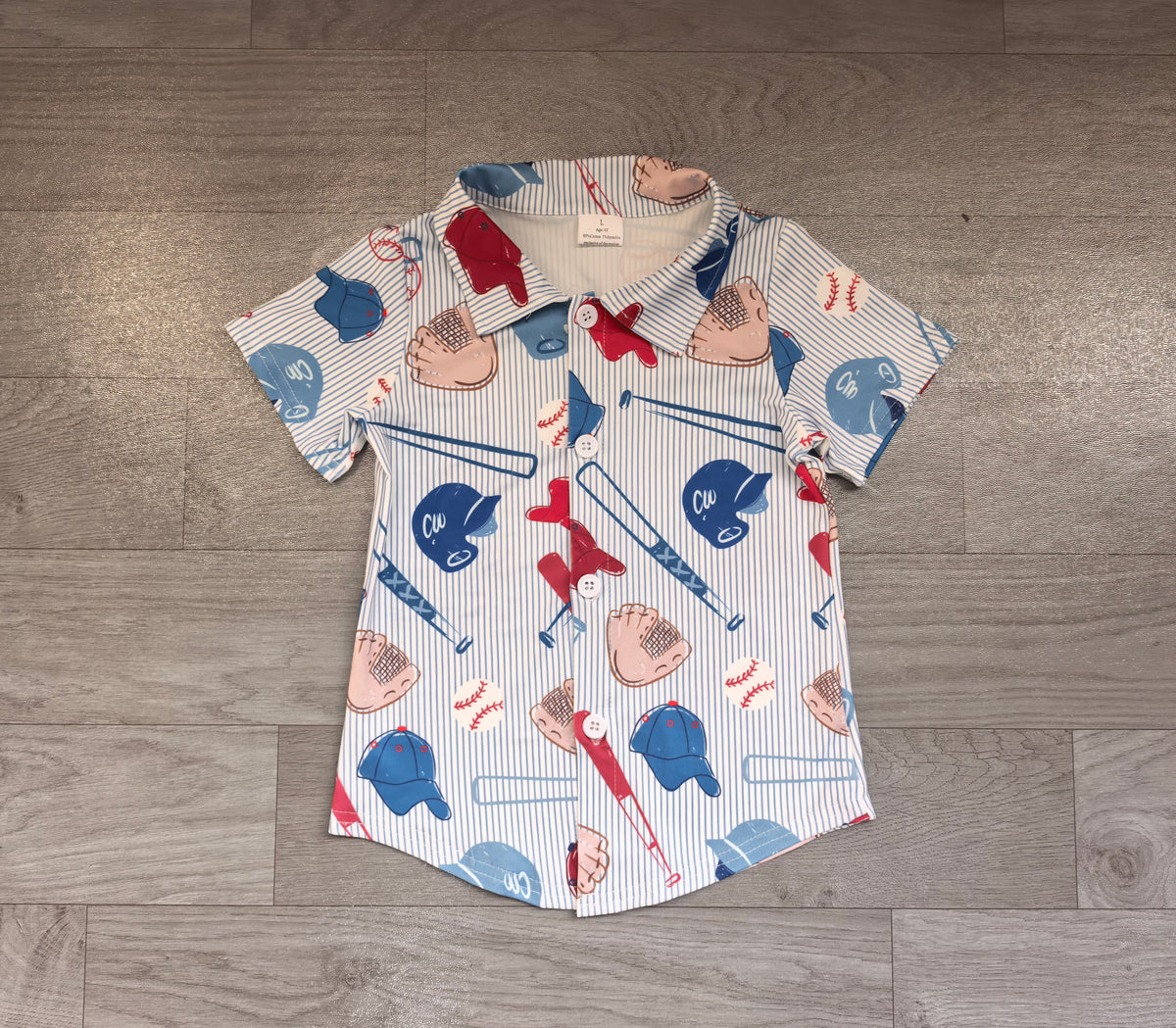 Sample-Real Pics BT2000 Baby Boy Clothes Balloon Mixed Print Short Sleeve Button Romper