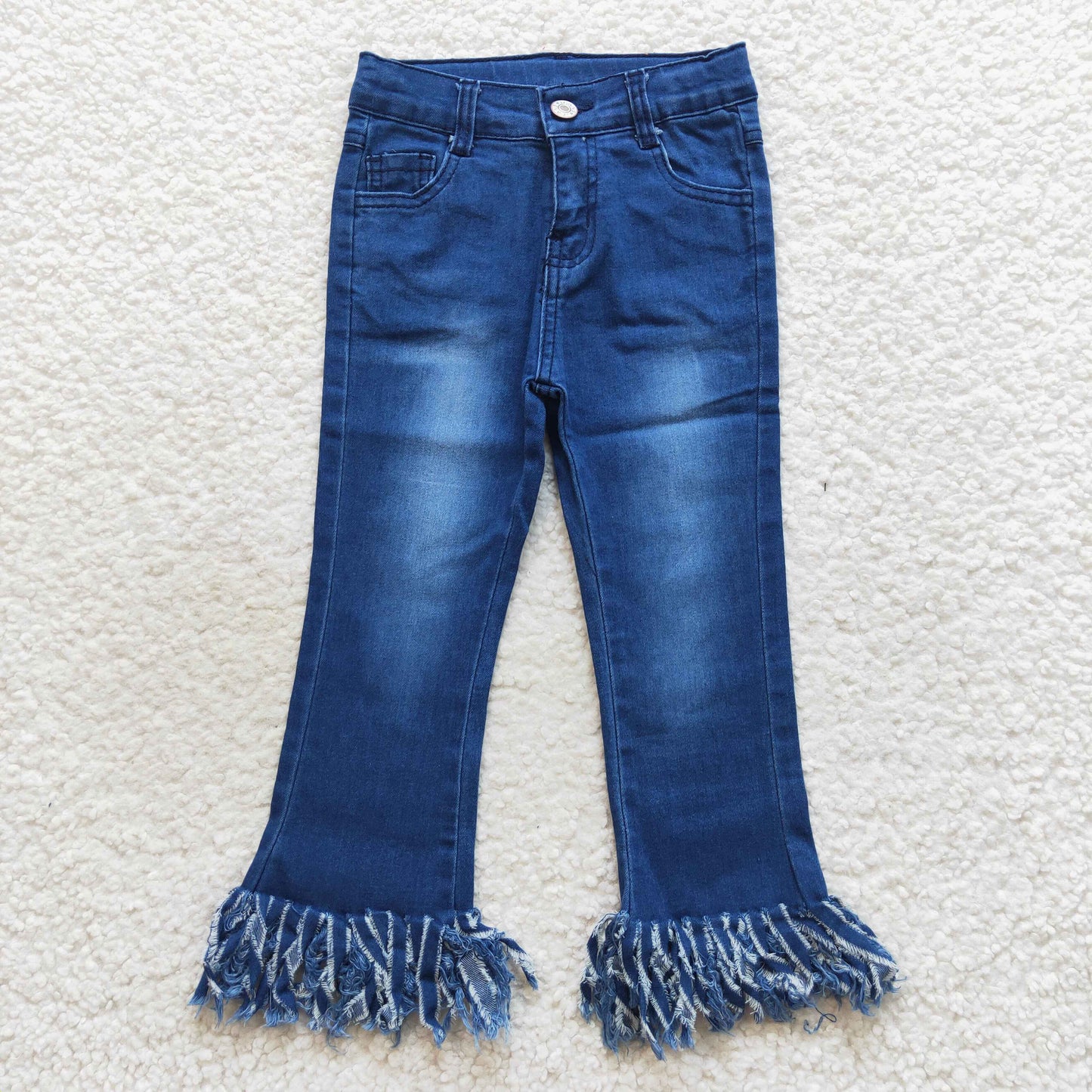 RTS tassels dark blue slim jeans denim pant D4-29