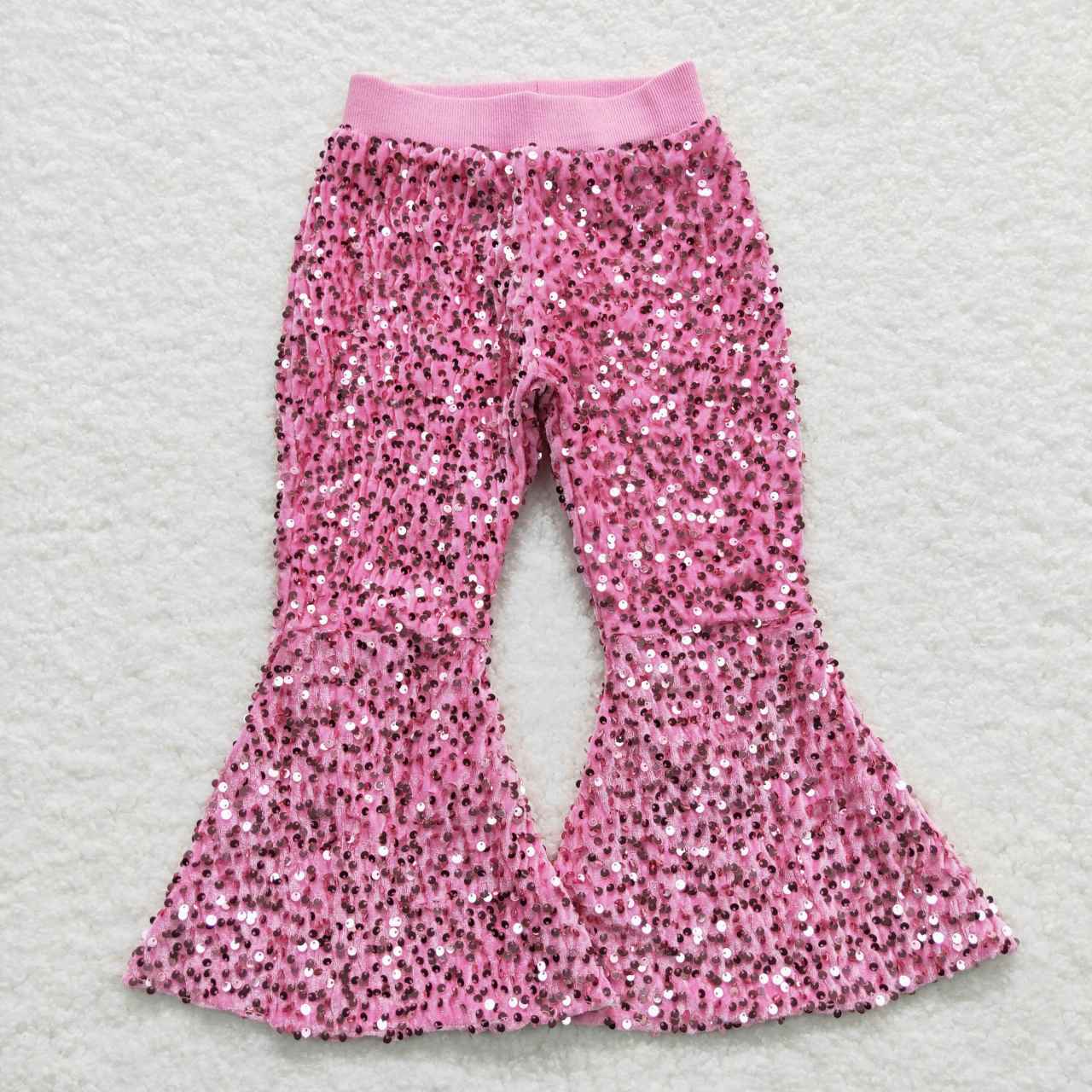 D5-27 girl bell bottom pink Sequin RTS Free shipping order $100+